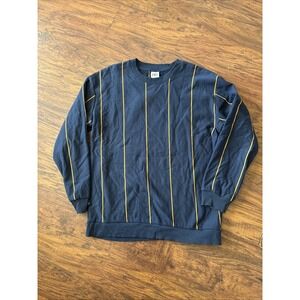 Zara Men's Blue Striped Sweatshirt Size USA XL